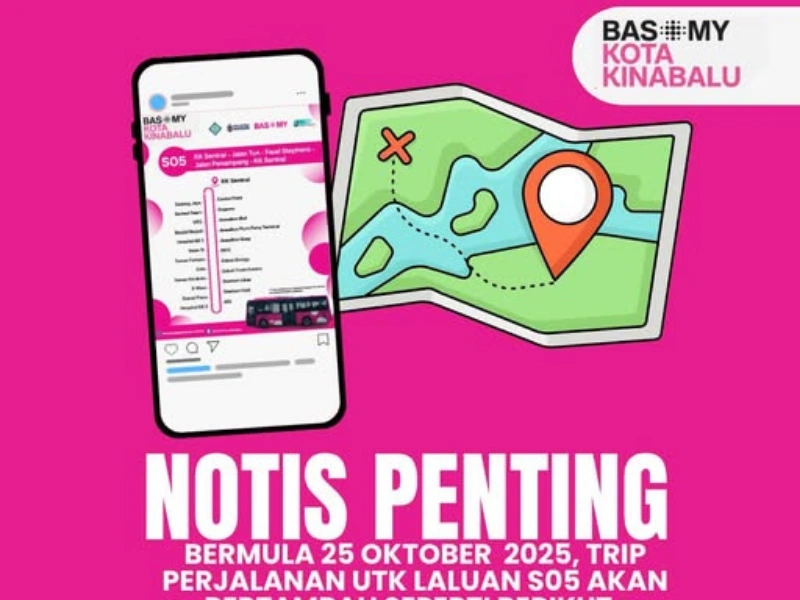 Extra Time Slots for Kota Kinabalu Residents: BAS.MY S05 Now Runs 8 Times Daily!